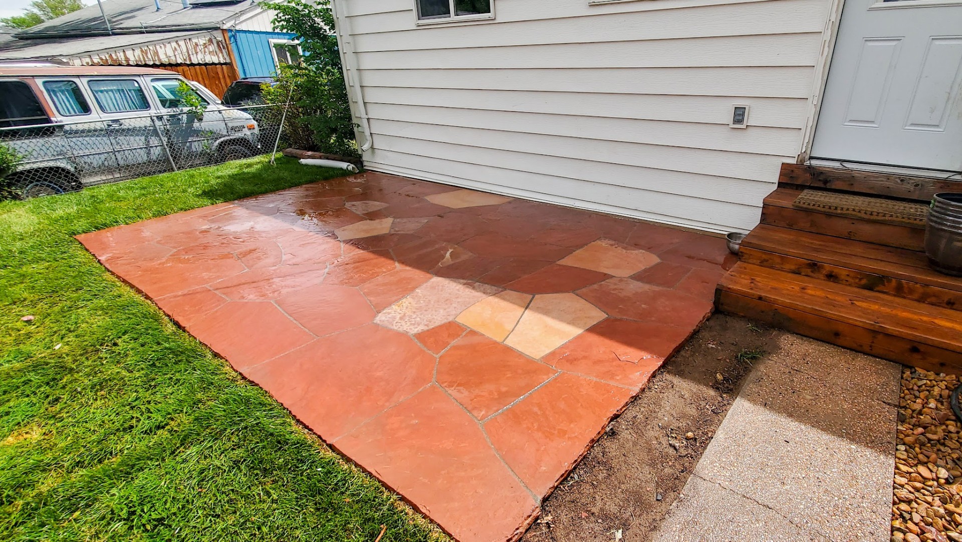 After — Bare Backyard → Full Outdoor Living